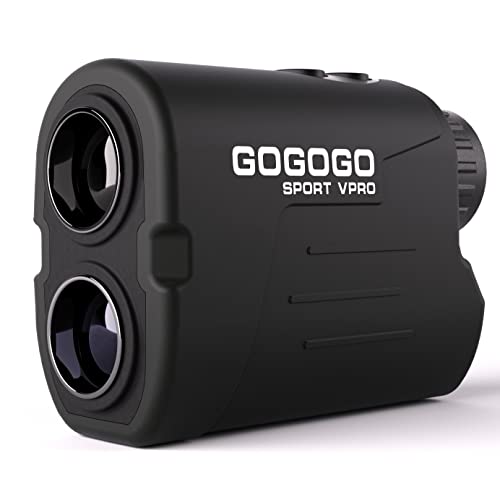 Gogogo Sport Vpro GS03 Laser Golf/Hunting Rangefinder, 1000/1200 Yards Laser Range Finder with 6X Magnification Ultra-Clear View, Lightweight, Slope, Pin-Seeker & Flag-Lock & Vibration