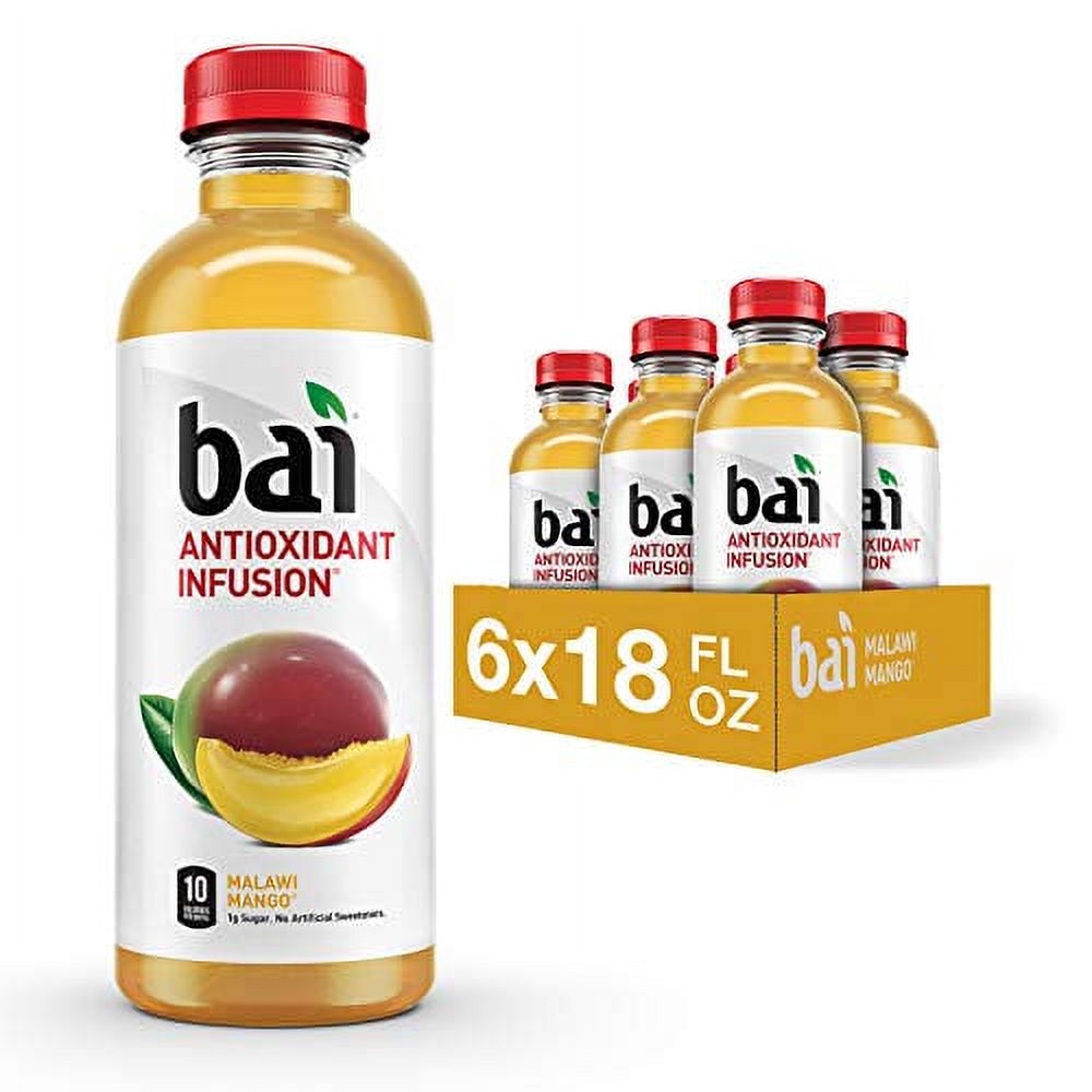 Bai Flavored Water, Malawi , Antioxidant Infused Drinks, 18 Fluid Ounce Bottles, 6 Count