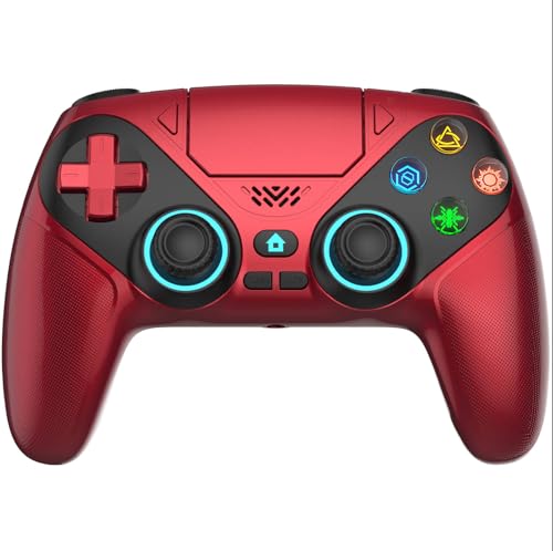 Gamrombo LED Wireless Controller for PS5, Compatible with PS5 Pro/Slim/PC, Dual Vibration, Marco/Turbo Function, 3.5mm Audio Jack, 6-Axis Motion Contro Gamepad with Speaker