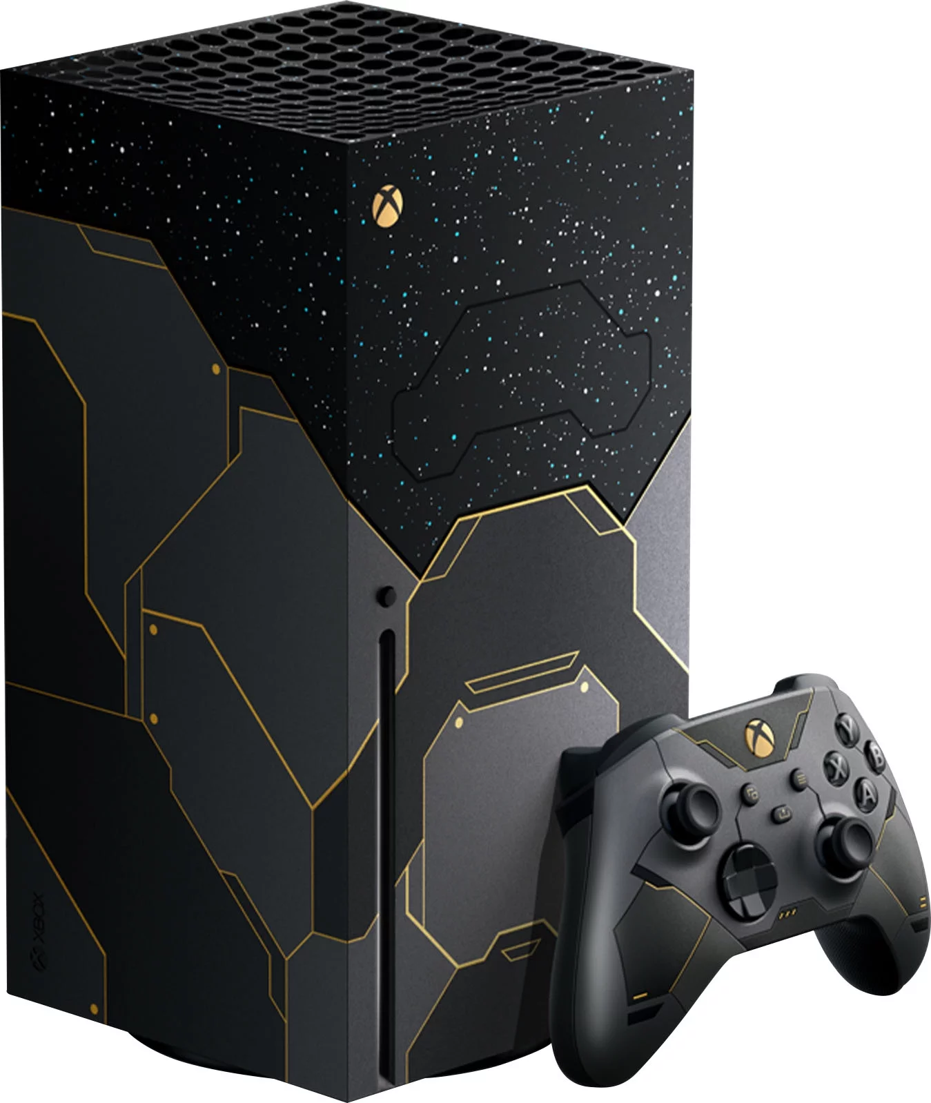 Halo Infinite Limited Edition Video Game Console with Extra Wireless Controller - Carbon Black - 3-Month Game Pass Ultimate, Microsoft, 1TB, Xbox Series X, Bundle - Radiant Selections