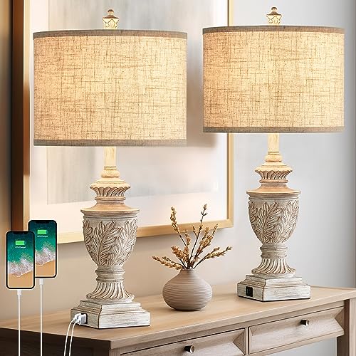 Farmhouse Table Lamps Set of 2, 26