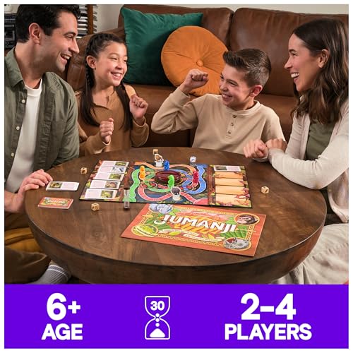 Spin Master Games, Jumanji Stampede, 3D Adventure Cooperative Board Game, for Fans of The Jumanji Movies, Face Off Against Jungle Emergencies, 2-4 Players, for Ages 8 & Up