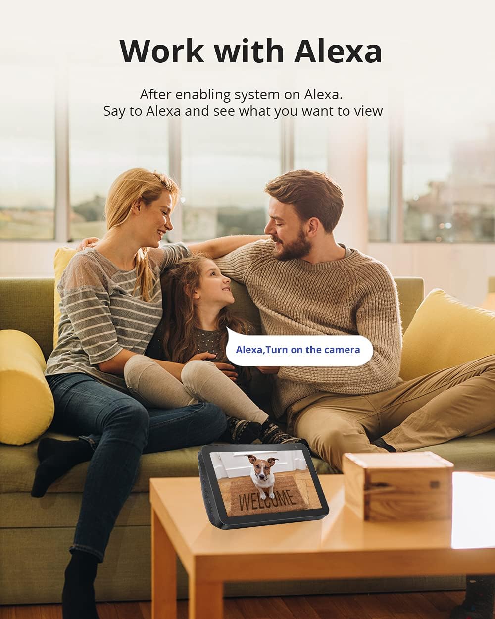 Wireless Security Camera System, SANNCE 8 Channel 5MP Super HD Wireless NVR with 3MP Outdoor WiFi Cameras 100ft Night Vision H.264+ Built-in Mic AI Human Detection Waterproof Work with Alexa NO HDD