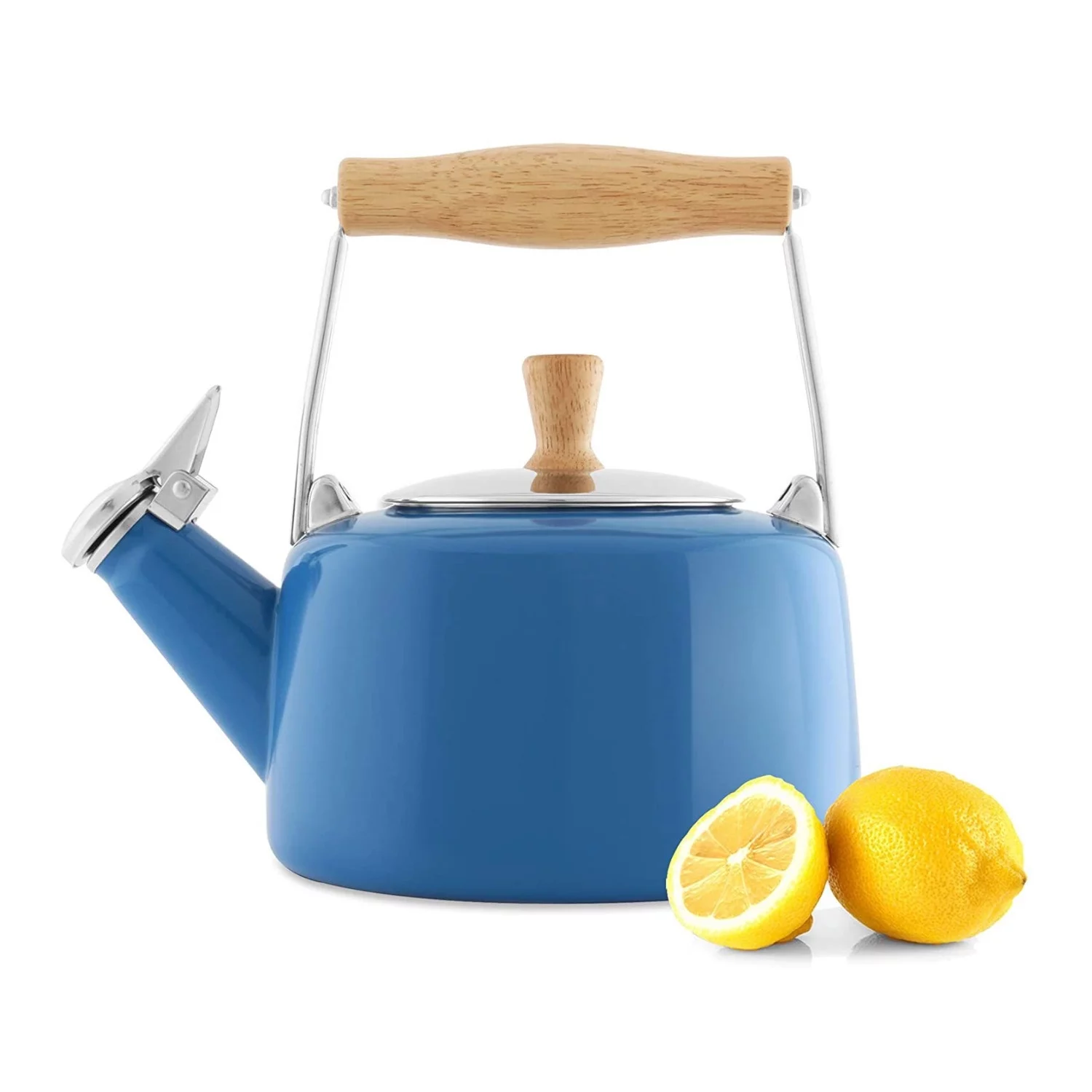 Chantal 1.4-Quart Enamel-on-Steel Sven Tea Kettle (Blue Cove)