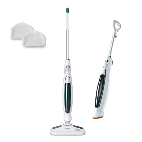 Kenmore SM2060 S200 Series Steam Mop for Floor Cleaning with Easy Scrubber & 2pcs Washable Pads, 2 Modes, Quick-Heating, Lightweight for Hardwood and Tile