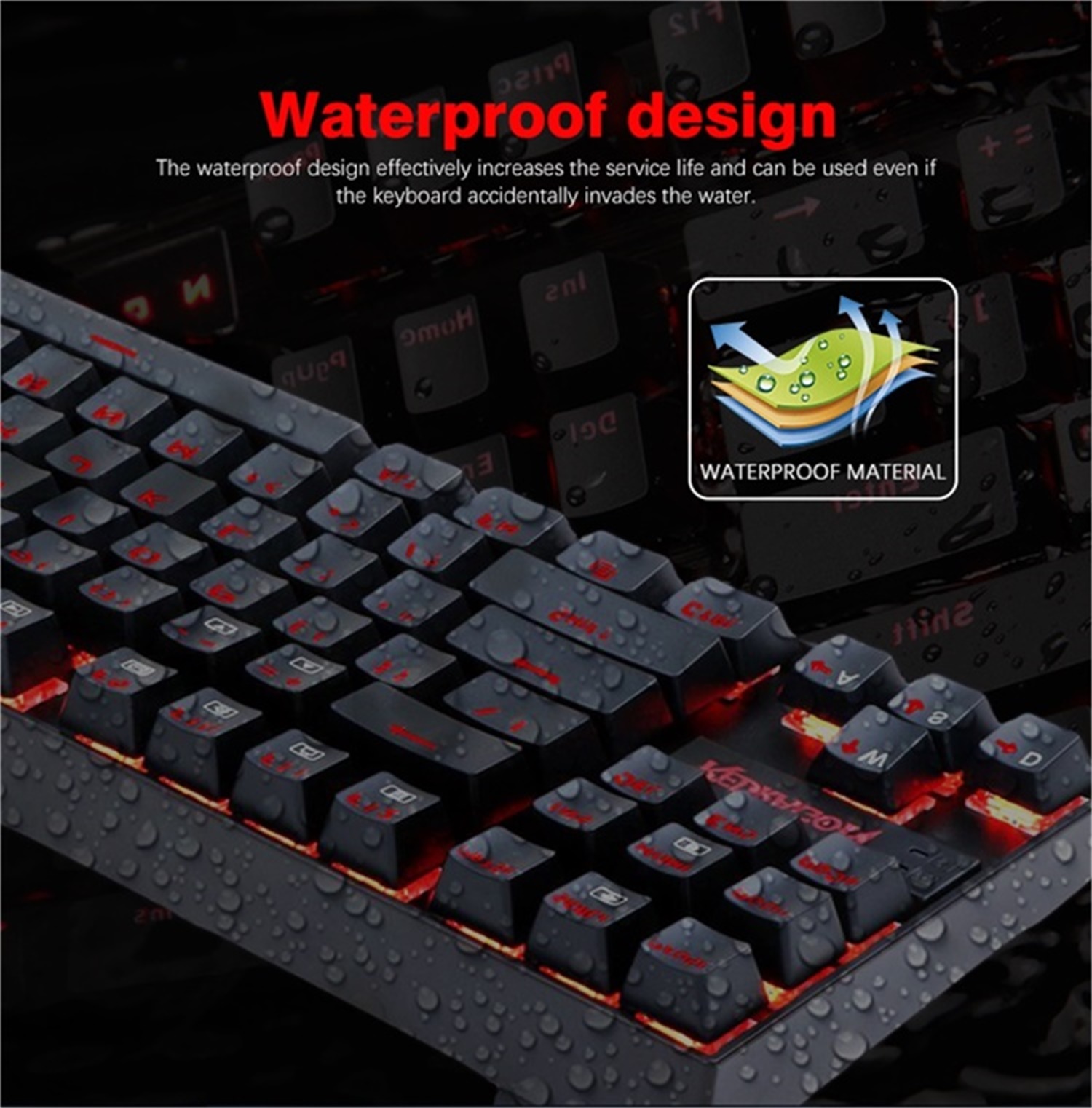 Redragon KUMARA K552 Led Backlit 87 Key Full Key Anti-Ghosting Spill Proof Design USB wired Mechanical Gaming Keyboard