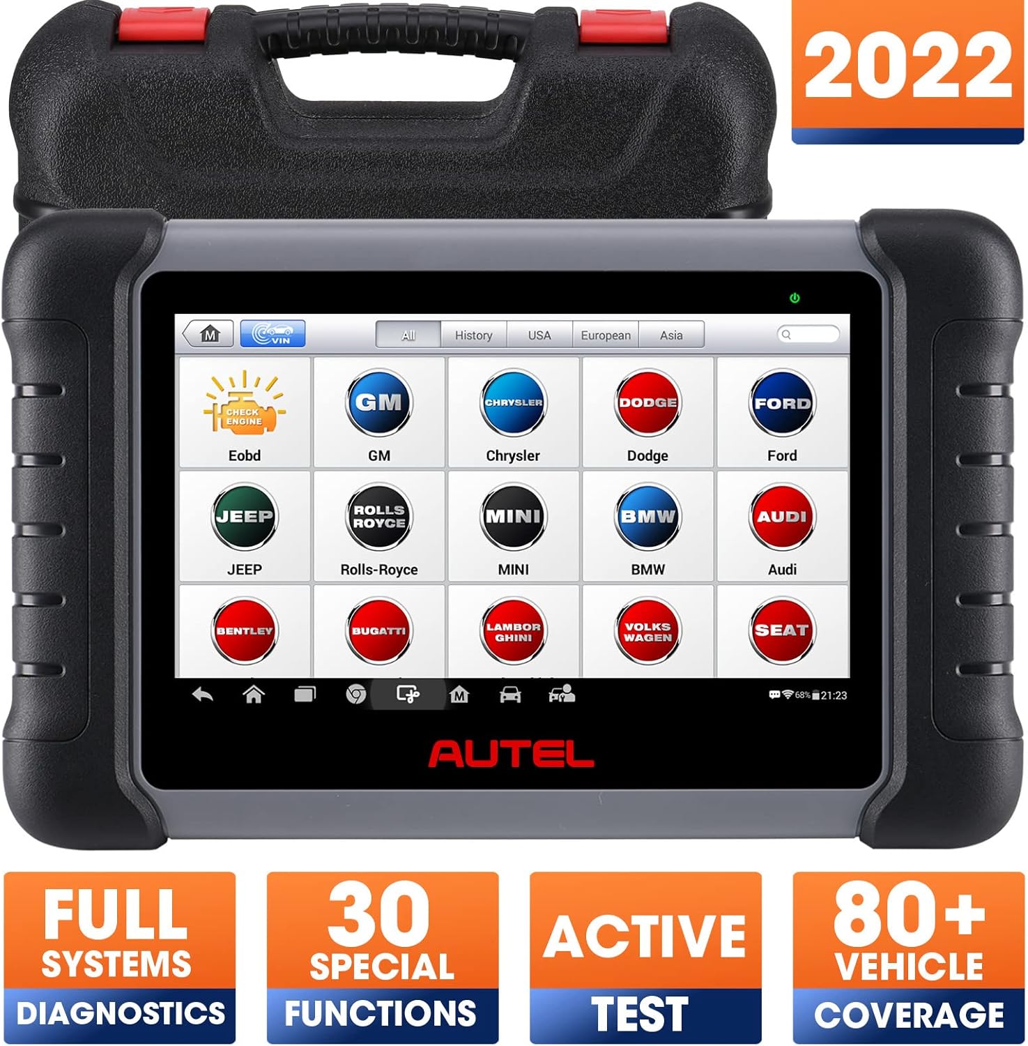 Autel MaxiPRO MP808 OBD2 Diagnostic Scanner More Advanced Scan Tool with Bi-directional Control Ability and Key Programming (Upgraded version of DS808 and same as MS906)