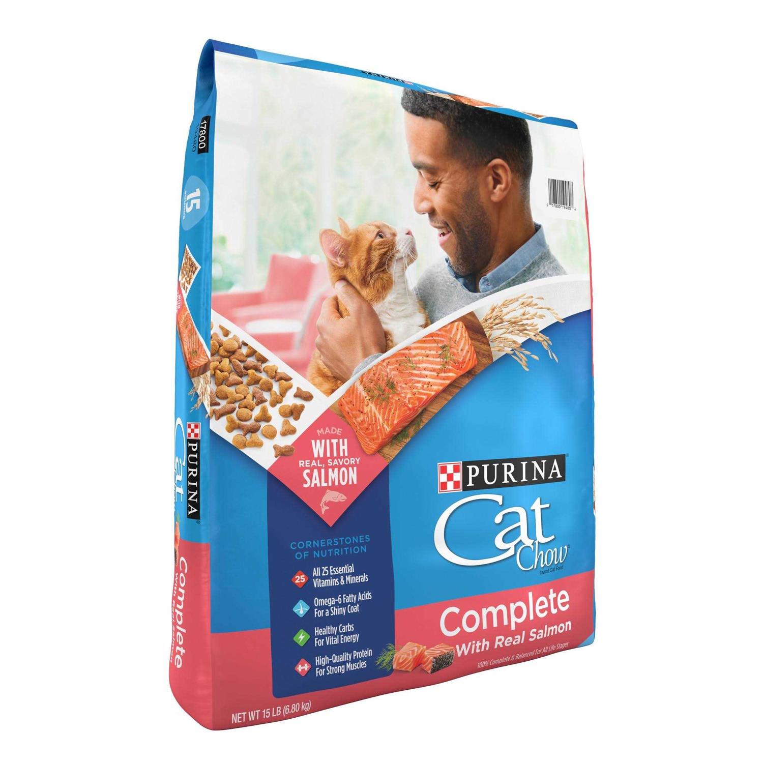 Purina Cat Chow Complete with Salmon High Protein Dry Cat Food - Pet Supplies online store