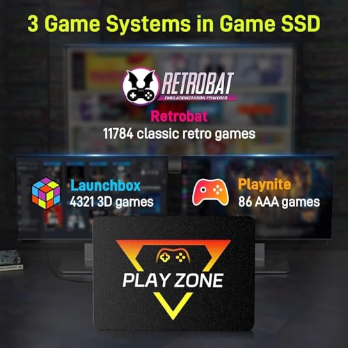 Retro Gaming Console with Built in 16191 Game, Plug and Play Video Game Console for PC, Emulator Console Compatible 80+ Game Emulator, 3 Game Systems in 1TB Game SSD, Retro Game Stick