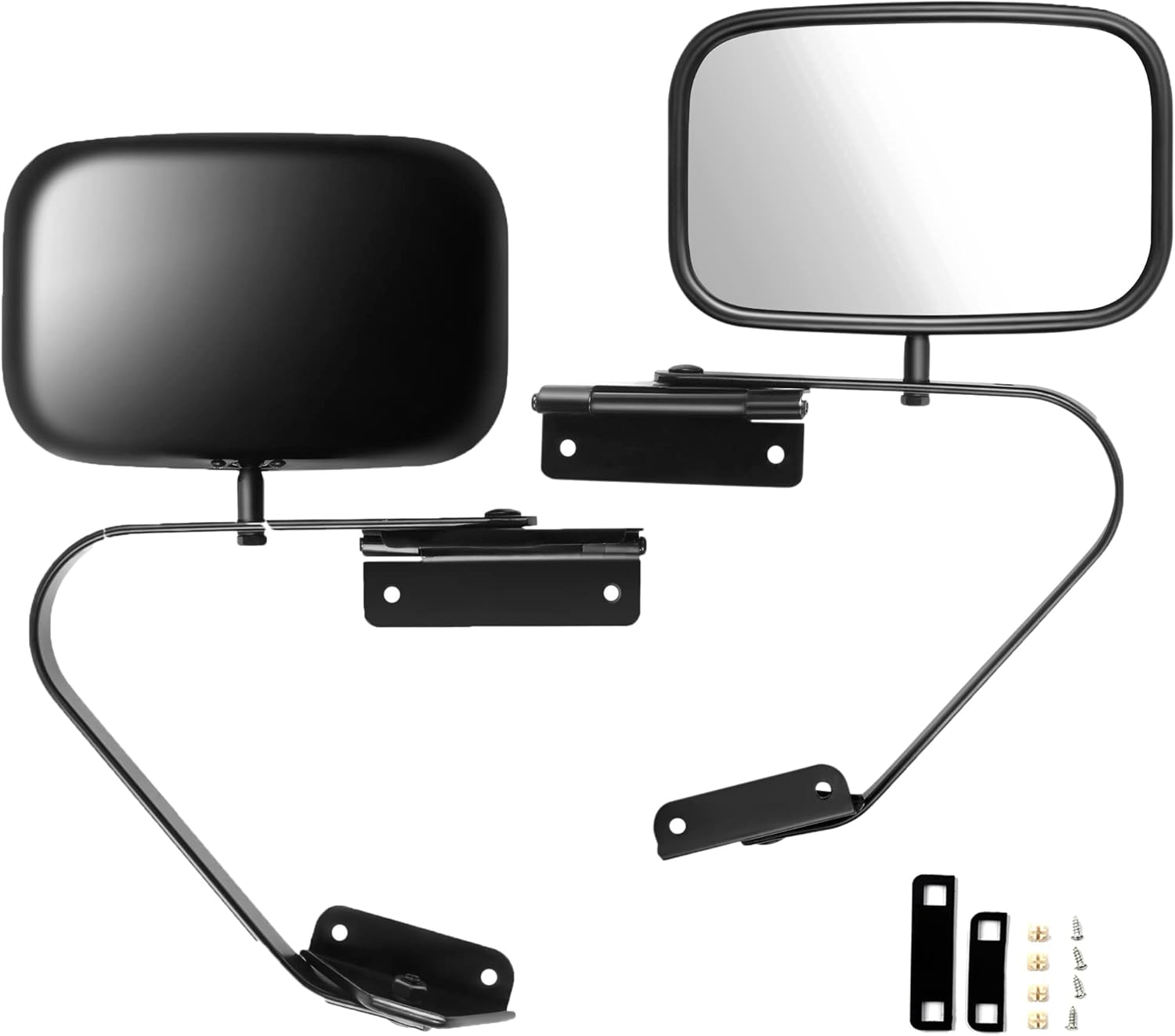 SCITOO Side View Mirrors fit for 1980-1996 for Ford F150 F250 F350 F450 Ranger Bronco Explorer Truck Pickup Towing Mirrors Pair Replacement Mirror Manual Fold Manual adjustment FO1321106-D42