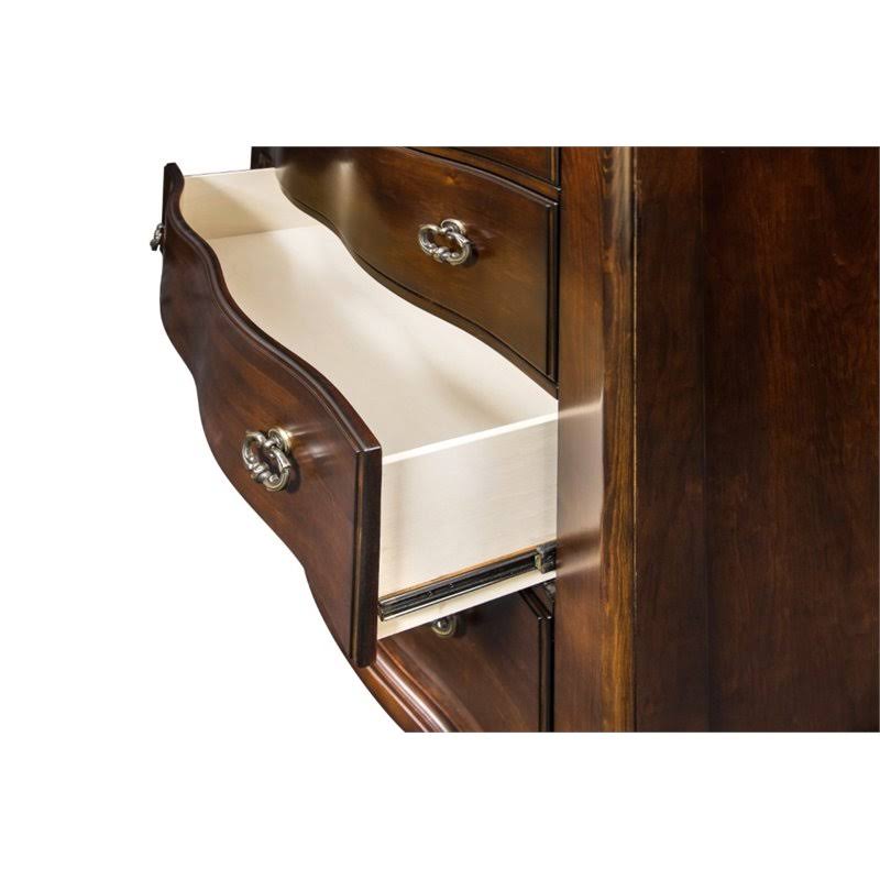 Furniture of America Marcella 5 Drawer Chest in Brown Cherry