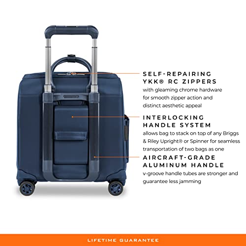 Briggs & Riley Rhapsody Softside Underseat Carry On Cabin Spinner, Black, Wide 16-Inch