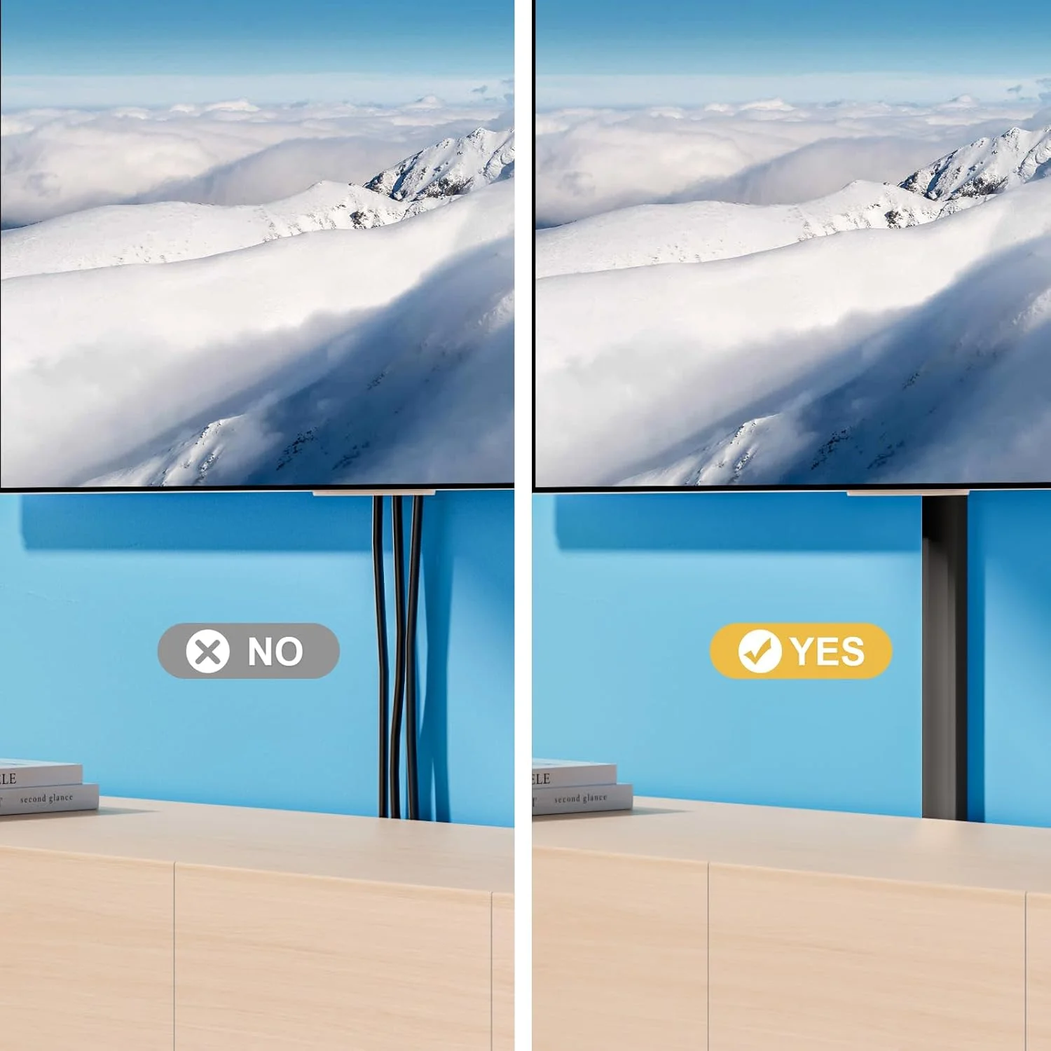 WarmHaven TV Cord Hider, 47In Large Cable Hider, Wire Covers for 4 Cords, Wire Hiders for TV on Wall, Cable Raceway Concealer, 3×L15.7in W1.18in H0.6in, Black