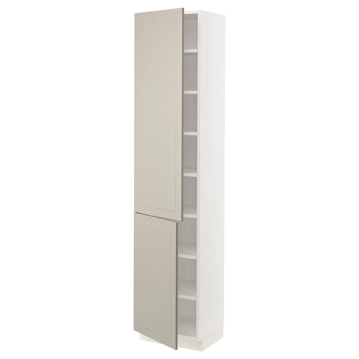 IKEA - SEKTION High Cabinet with shelves/2 Doors, white/Stensund Beige, 18x15x80 29407650