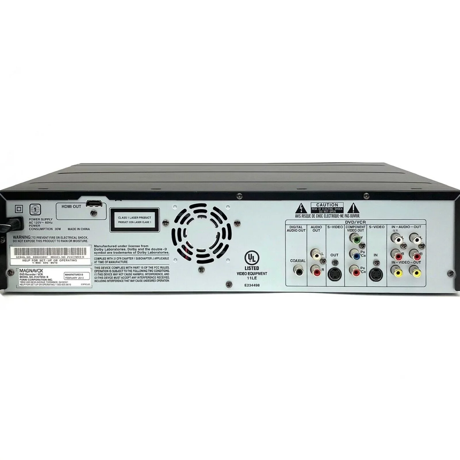 Magnavox ZV427MG9 DVD Recorder / VCR with Line-In Recording No Tuner (New)