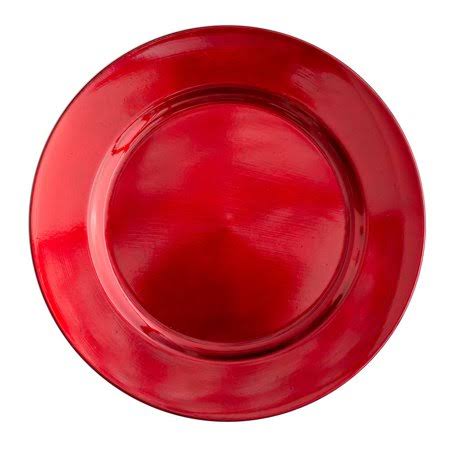 Richland Plain Charger Plate 13 inch Red Set of 48