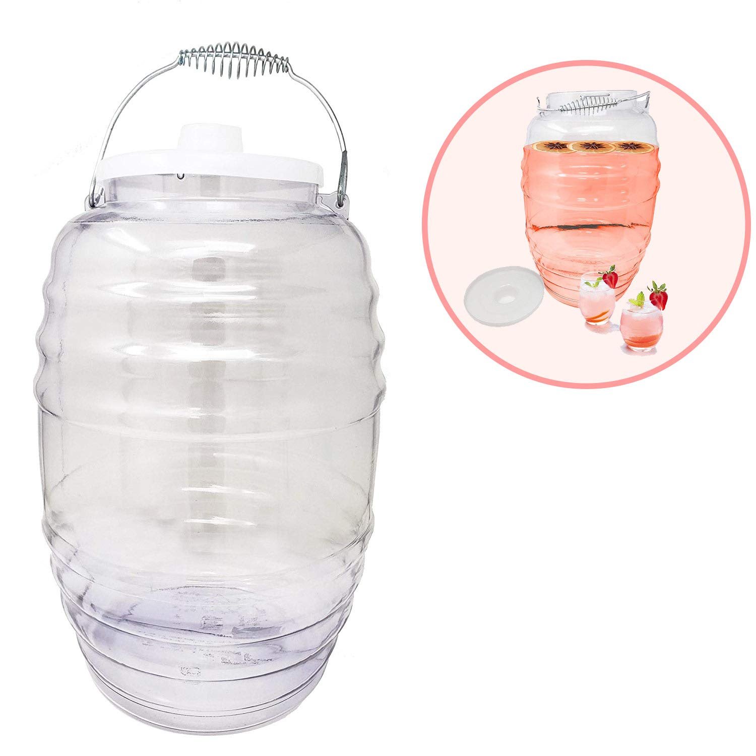 Made in Mexico Aguas Frescas 5-Gallon Vitrolero Plastic Water Container For Water Juice Party
