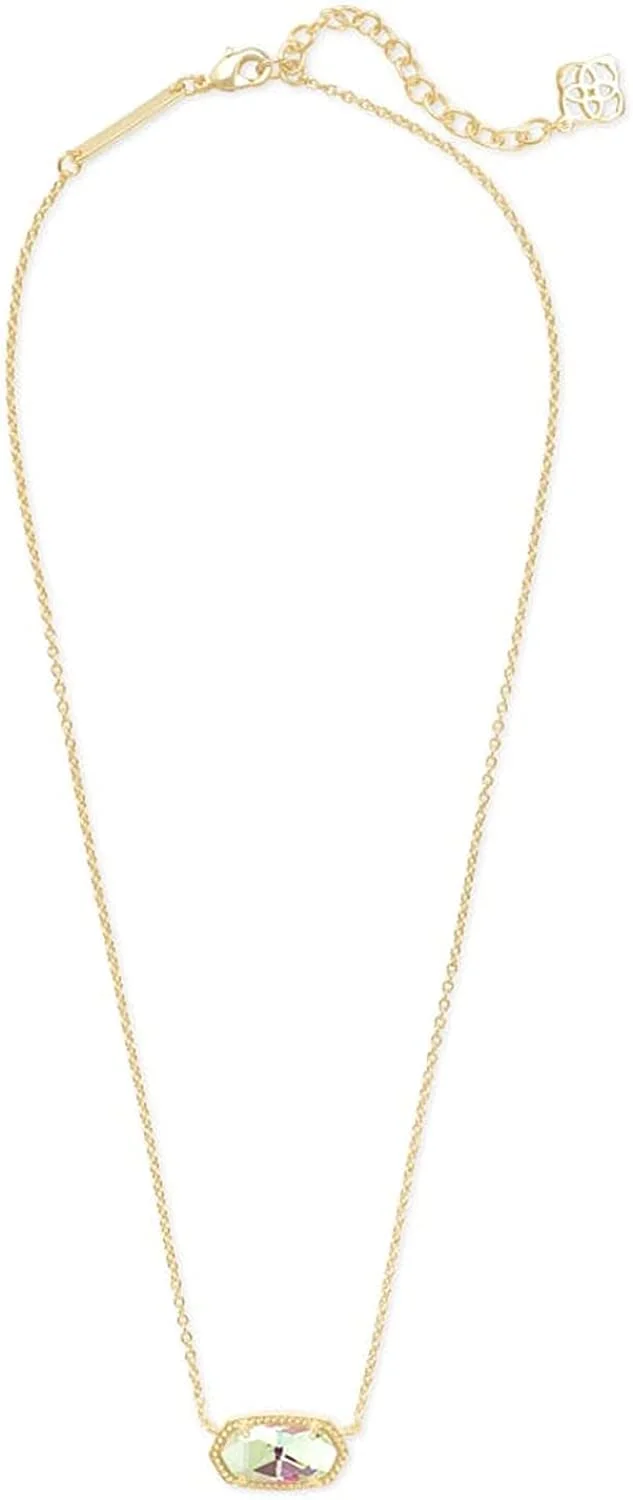 Kendra Scott Elisa Gold Pendant Necklace in Dichroic Glass