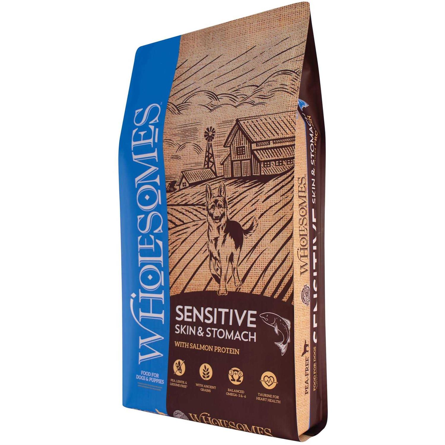 Wholesomes Sensitive Skin & Stomach Salmon Dry Dog Food - Pet Supplies online store