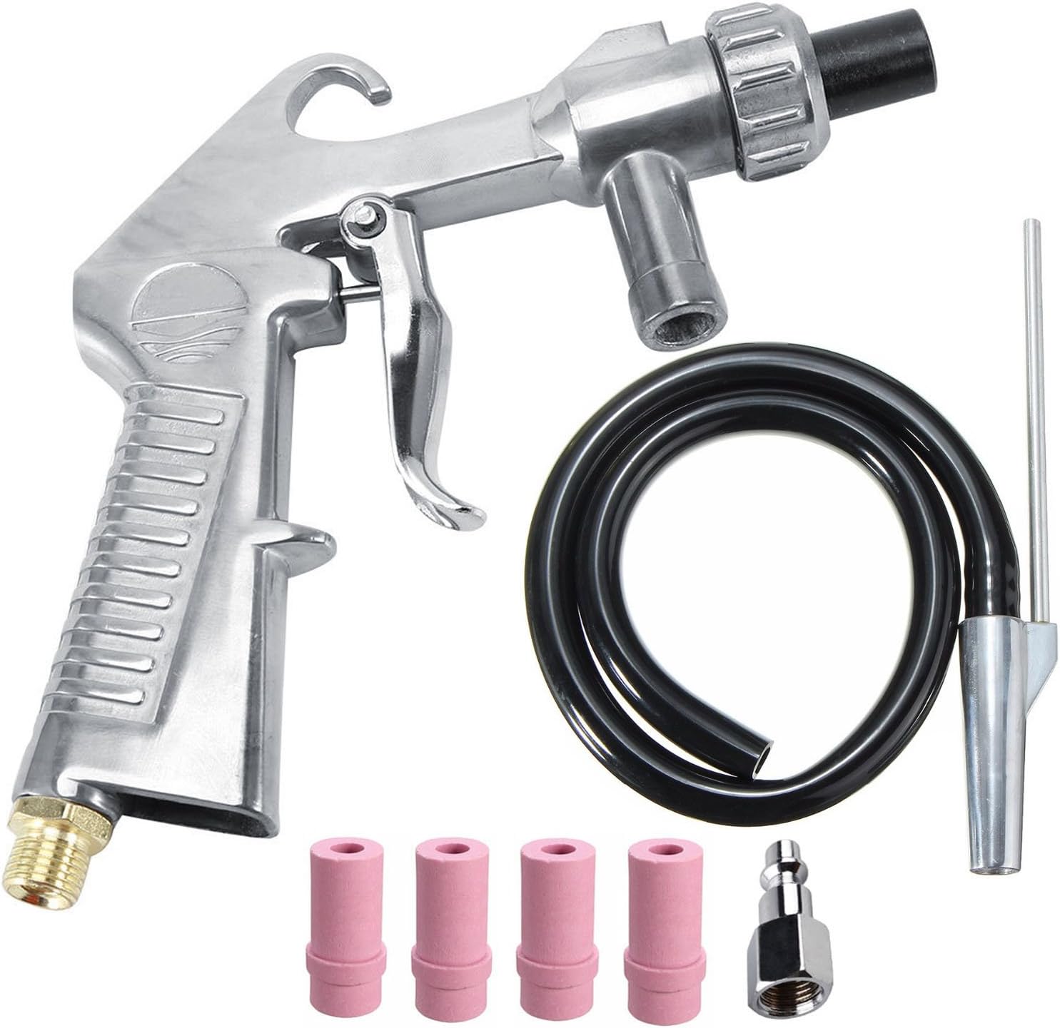 Sand Blaster Kit Blasting Shot Sandblaster Siphon Feed Gun Nozzle Rust Remove Abrasive Sand Blasting for Sandblast Cabinets