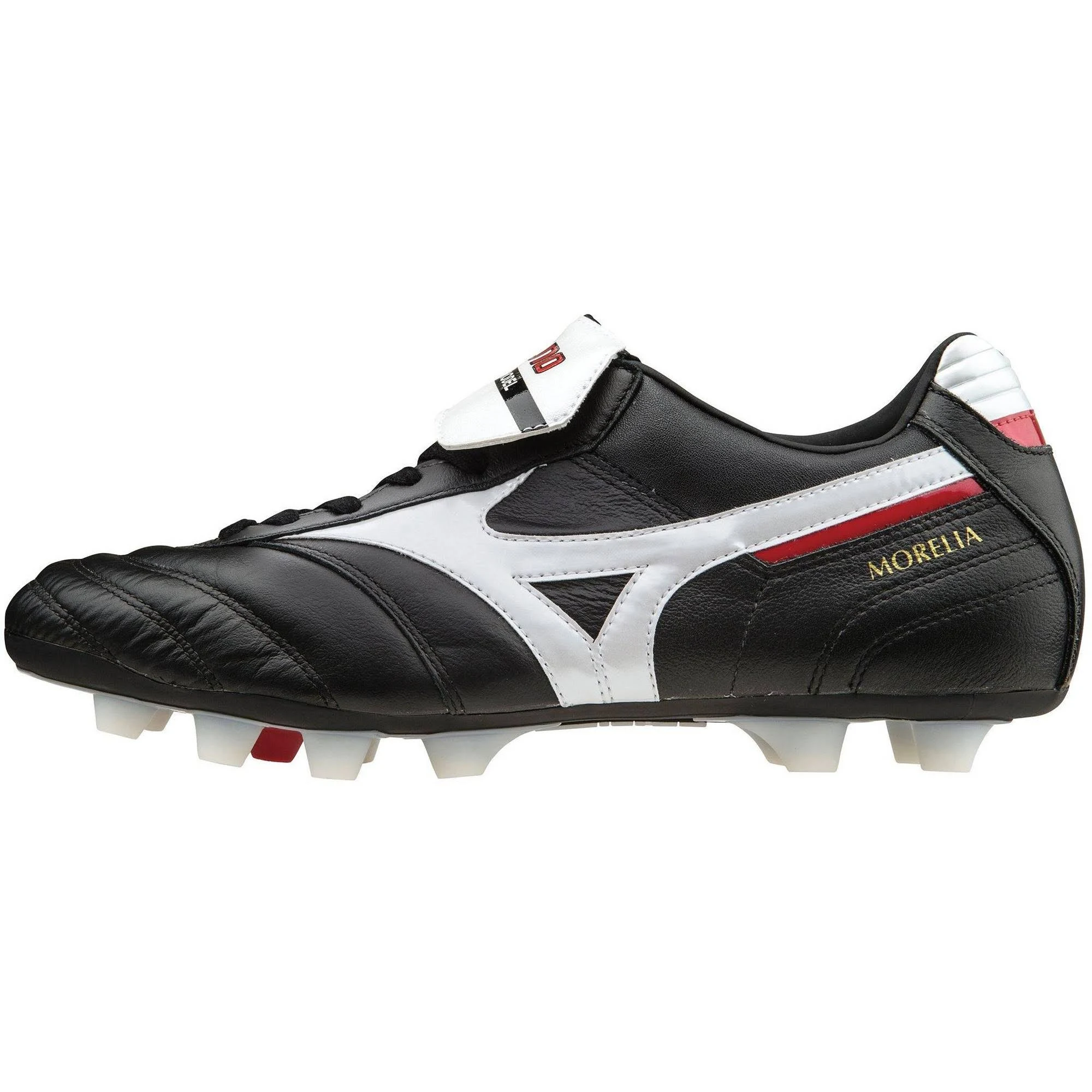 Mizuno Morelia II MIJ Molded Soccer Cleat Black/White/Red - 10.5