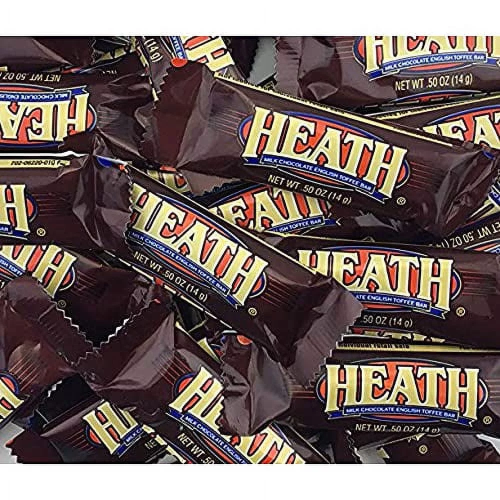 Heath Milk Chocolate English Toffee Bars - Heath Candy Bars Fun Size - Individually Wrapped Candy Bars – 16 Ounce
