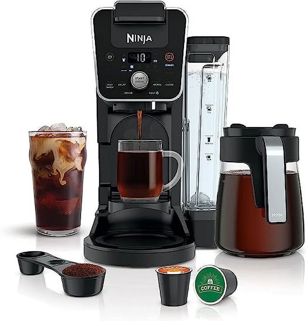 Open Box Ninja CFP201 DualBrew System 12-Cup Coffee Maker 3 Brew Styles 60-oz - Black