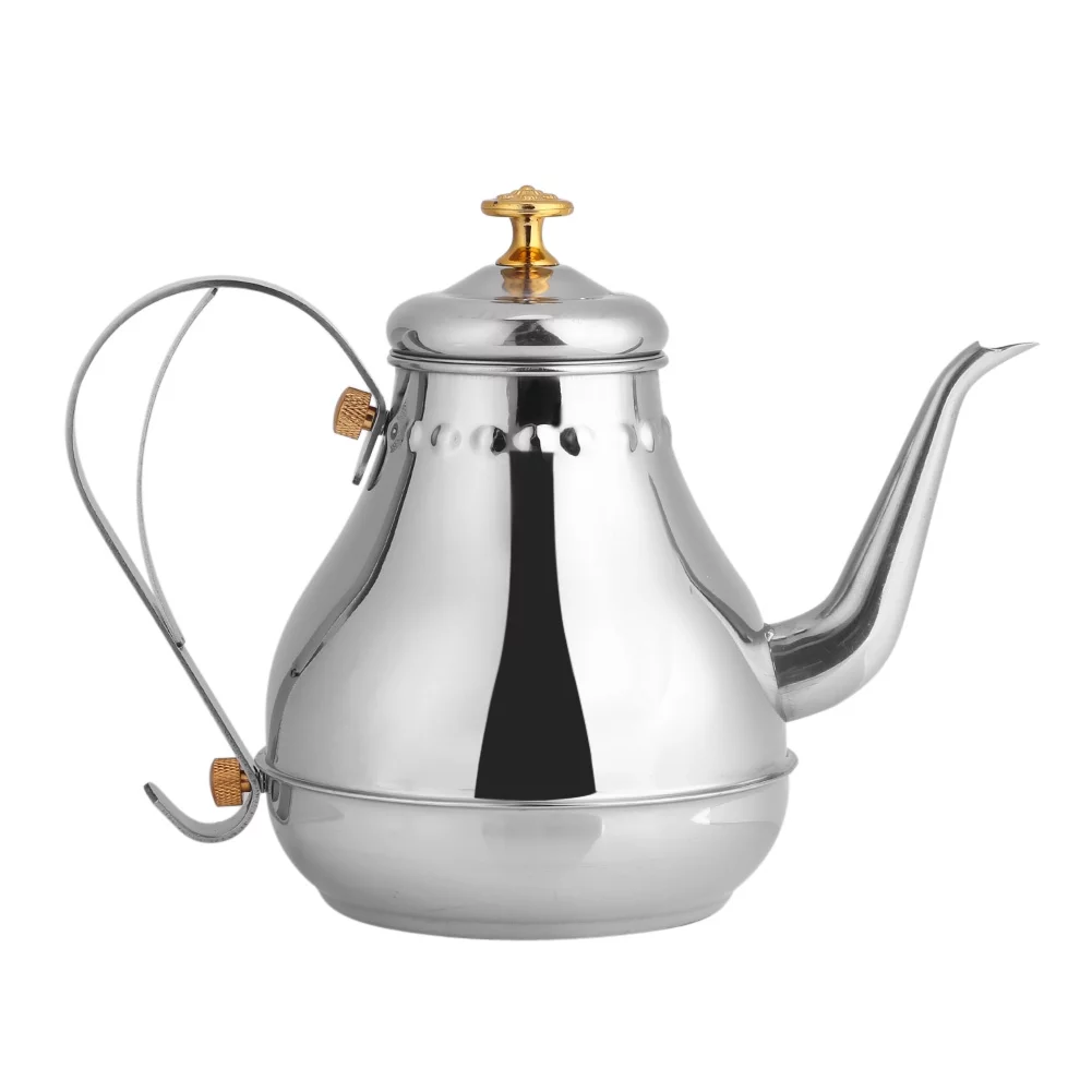 1.2L Stainless Steel Gooseneck Pour Coffee Drip Kettle Tea Filter Pot Indoor