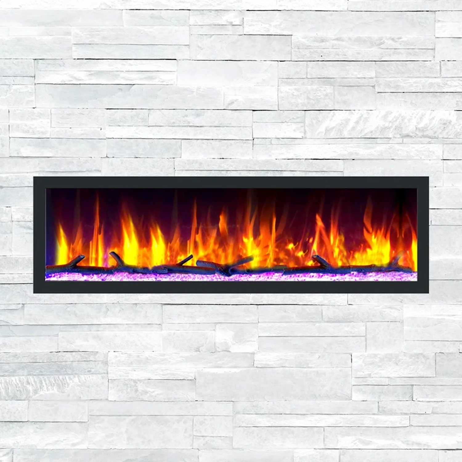Dynasty Fireplaces Cascade BTX64 64.50 Inch Electric Wall Fireplace Decor