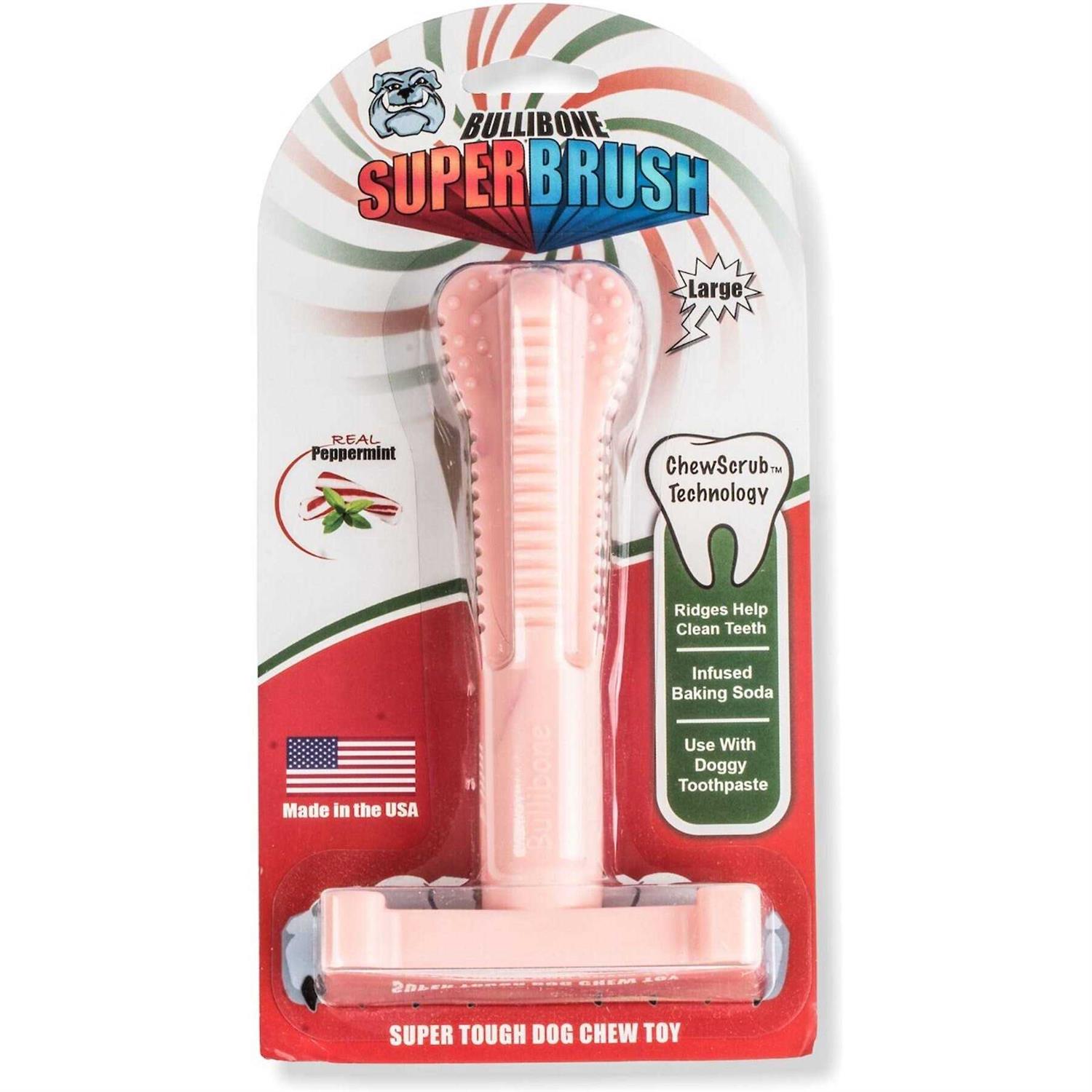 Bullibone SuperBrush Dog Teeth Cleaning Brushing Toothbrush Stick Long Lasting Nylon Chew Toy for Oral Care - Pet Supplies online store