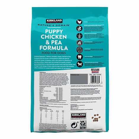 Kirkland Signature Nature's Domain Puppy Formula Chicken & Pea Dog Food 20 lb - Pet Supplies online store
