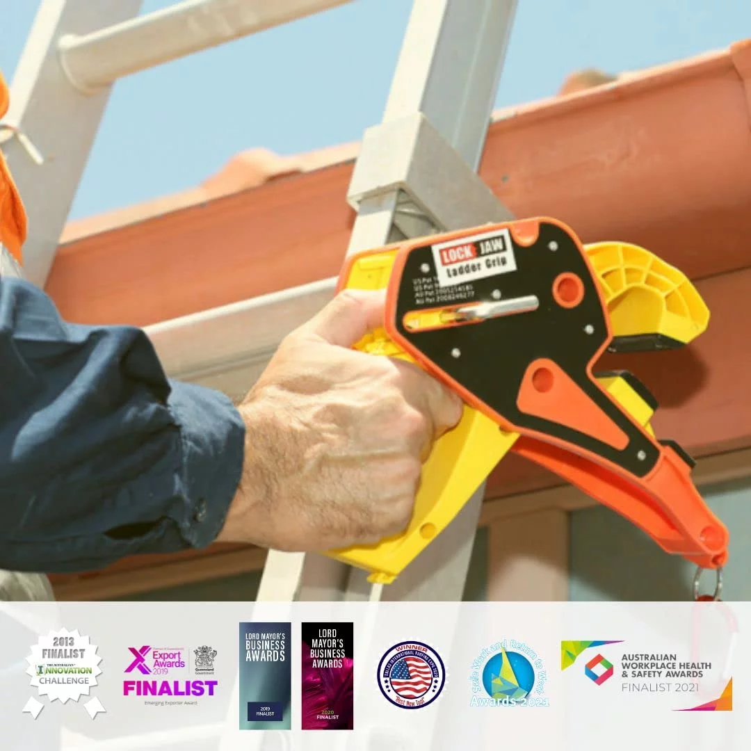 Lock Jaw Ladder Grip - Ladder Safety Clip - Feel Secure on Your Ladders and Climb Safer