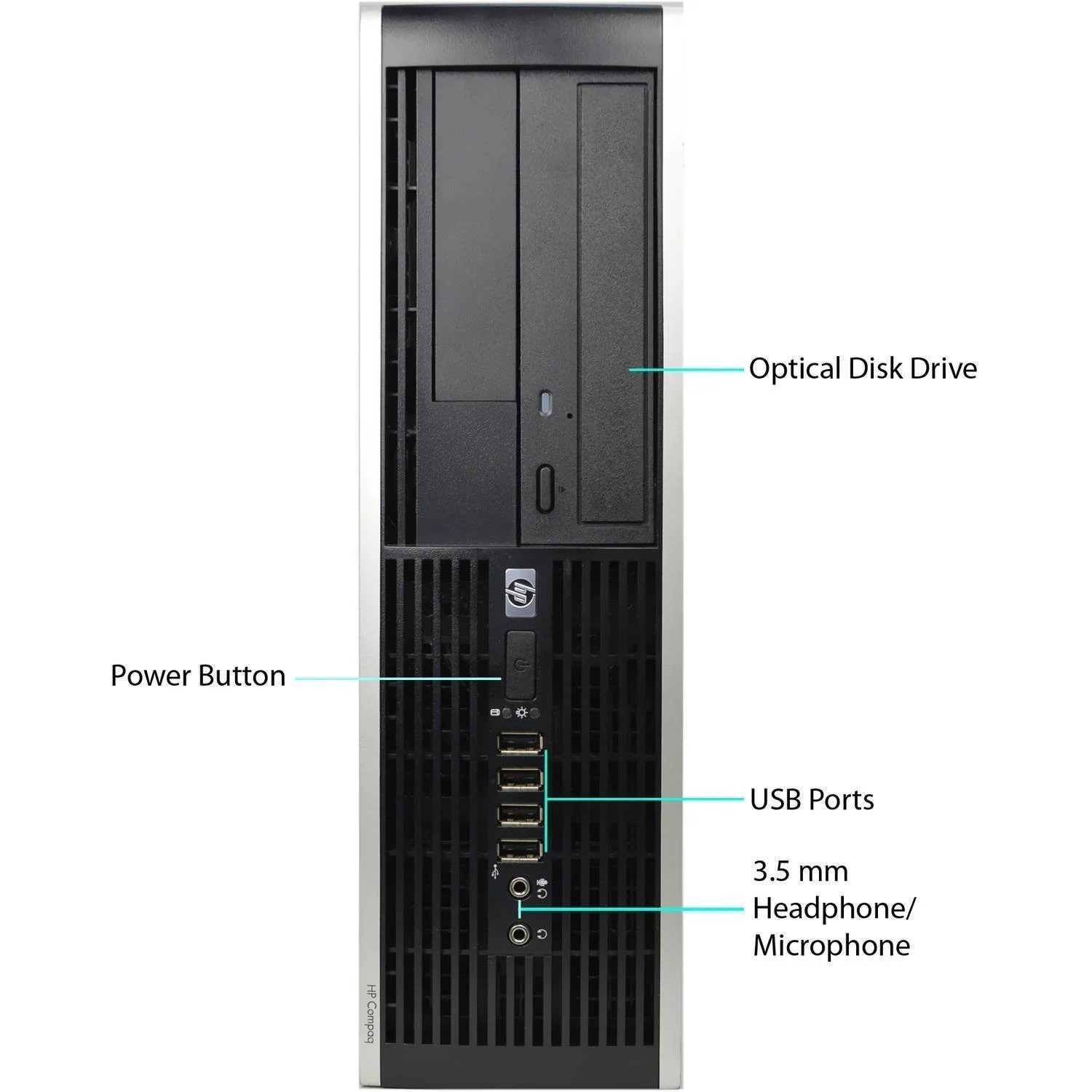 HP Compaq Elite 6300 Business Desktop Computer PC With Keyboard and Mouse, Windows 7 Professional 32Bit, Intel Core i5 3.40GHz Processor, 250GB Hard Drive, 4GB RAM (Certified Used)