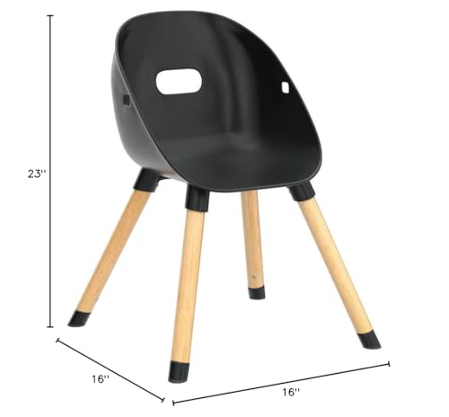 Lalo The Play Chair, Wooden and Non-Toxic Plastic Kids and Toddler Chair - Sturdy Bucket Seat and Easy to Clean Kids Chair with up to 200 lb. Weight Capacity, Set of 2 - Sage