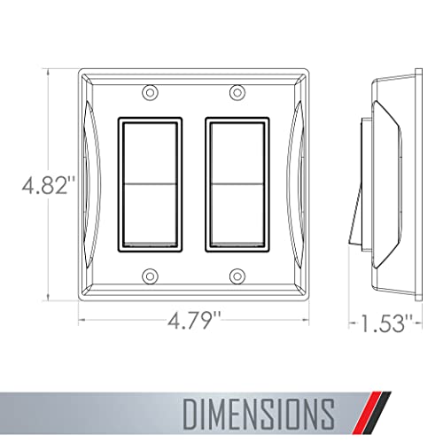 Hubbell-Bell 5129-1 3-Gang Weatherproof Cover, Vertical Decorator Style Switches, White