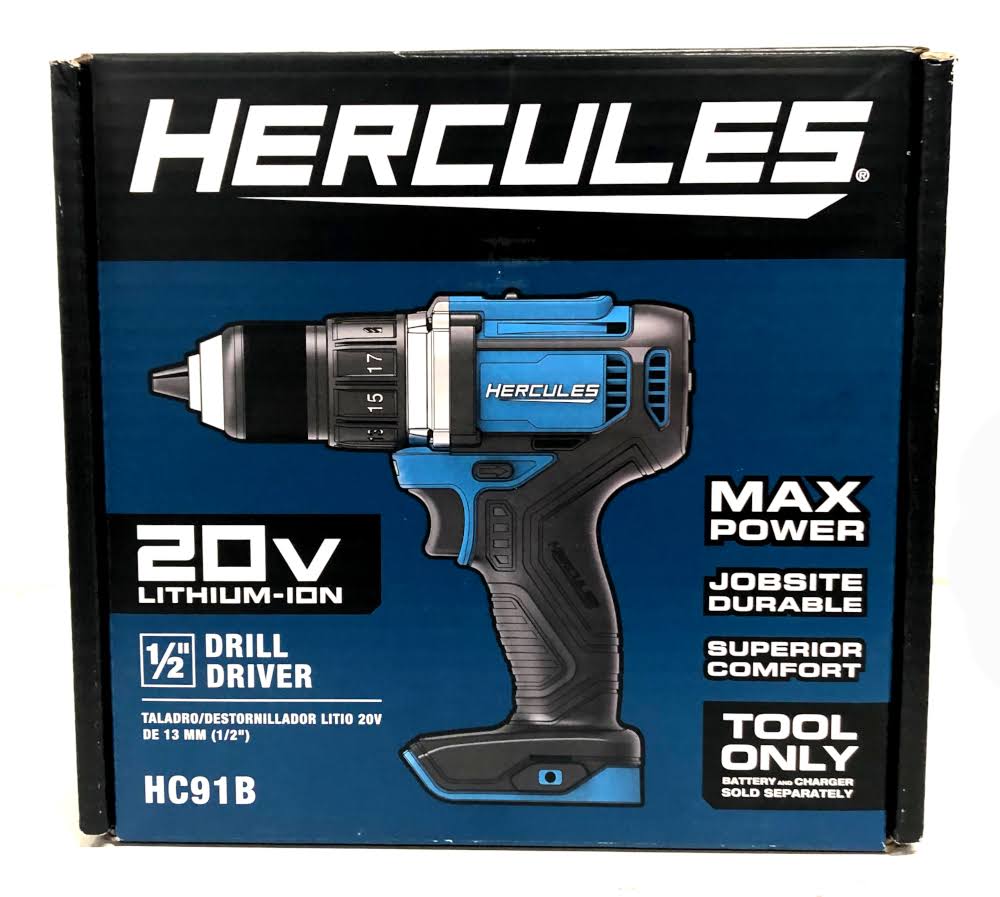 Hercules 20V Lithium Cordless 1/2 in. Compact Drill/Driver - Tool Only