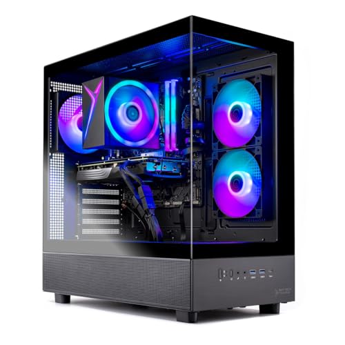 Skytech Gaming Azure 3 Desktop PC, Ryzen 7 9700X 3.8 GHz (5.5GHz), NVIDIA RTX 5060, 1TB NVMe SSD, 32GB DDR5 RAM 6000 RGB, 850W Gold ATX 3 PSU, 360mm ARGB AIO, Wi-Fi, Win 11