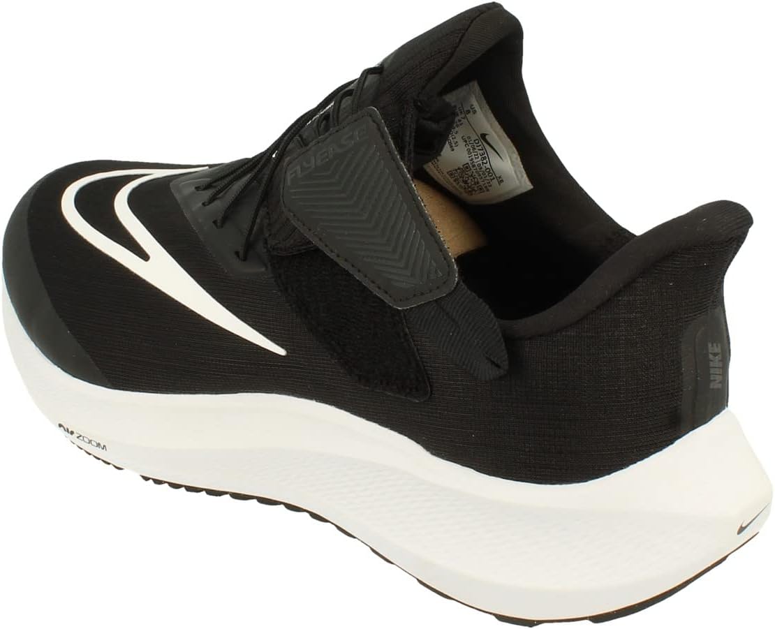 Nike Air Zoom Pegasus Flyease 4E Mens Running Trainers DJ7382 Sneakers Shoes (UK 11.5 US 12.5 EU 47, Black White Dark Smoke Grey 001)