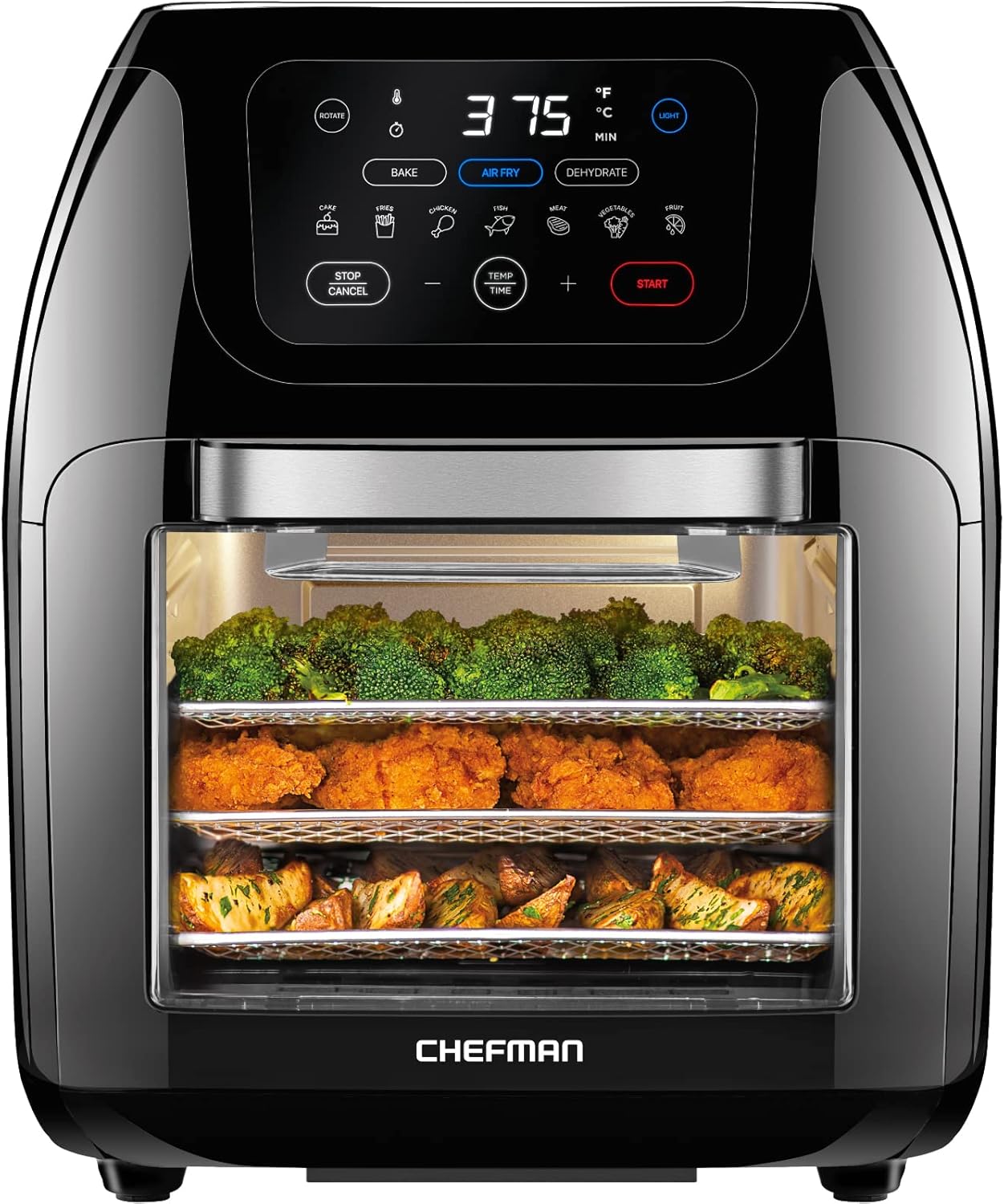CHEFMAN Air Fryers with Rotisserie, Dehydrator, 10L & 3.6Qt Capacity, 17 Presets
