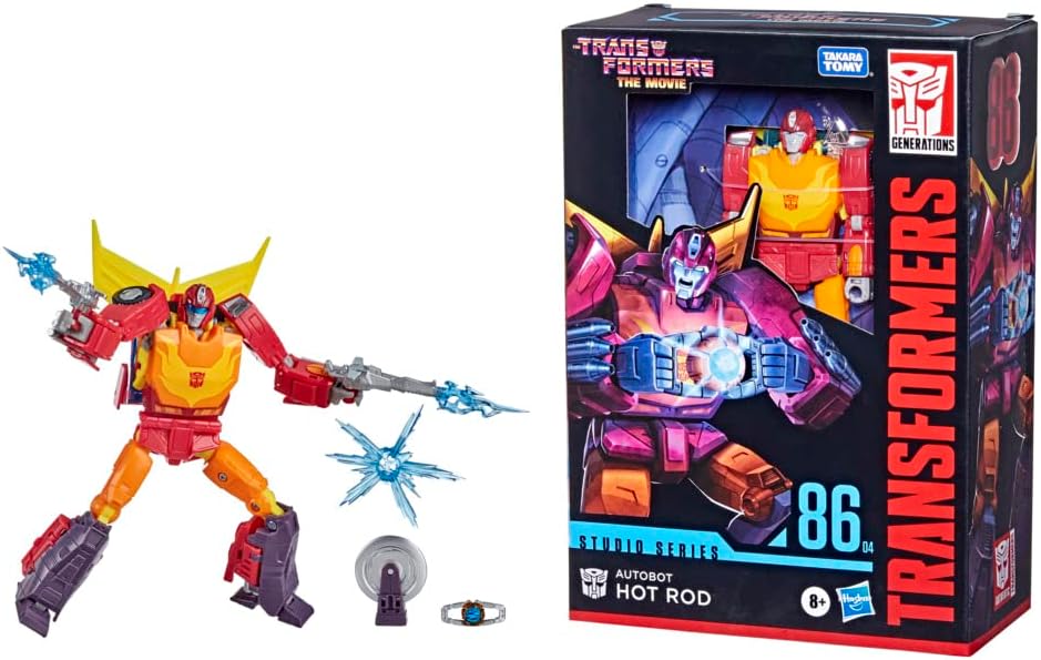 Transformers Toys Studio Series 86 Voyager Class The The Movie 1986 Autobot Hot Rod Action Figure - Ages 8 and Up, 6.5-inch, Red