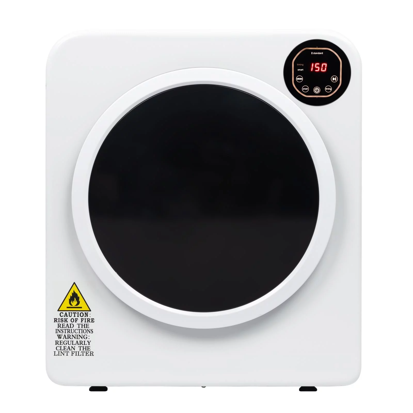 Ktaxon 3.5 Cu.Ft Stainless Steel Compact Electric Clothes Dryer With LCD Display, White