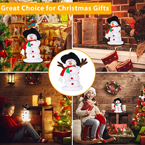 SdeNow Twerking Christmas Snowman Santa Singing Dancing Snowman Santa Claus Animated Plush Toys,6 English Christmas Songs