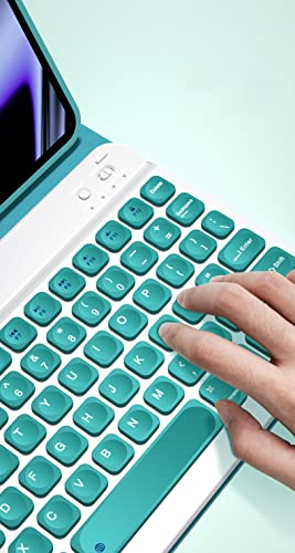 iPad 10.2 Keyboard Case iPad 9th 8th 7th Generation iPad Air 3 iPad Pro 10.5 Keyboard Case , Top Pencil Holder - Concave Keys - Detachable Keyboard Slim Leather Folio Smart Cover ,Black