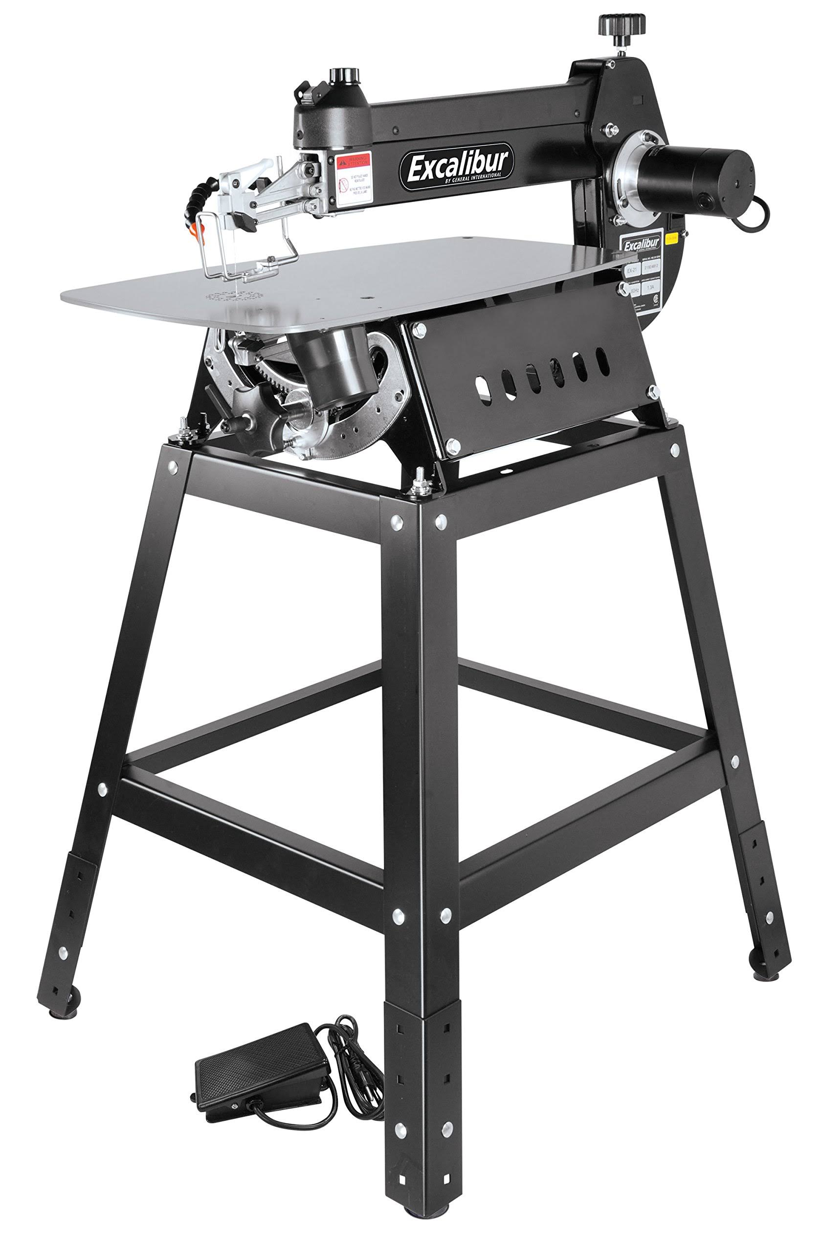Excalibur EX-21K 21 in. Tilting Head Scroll Saw Kit with Stand u0026 Foot Switch