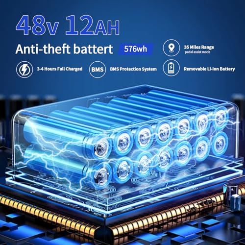 Folding Electric Bike for Adults, 400W (Peak 500W) Motor,23MPH Max Speed Foldable Electric Bicycles,14