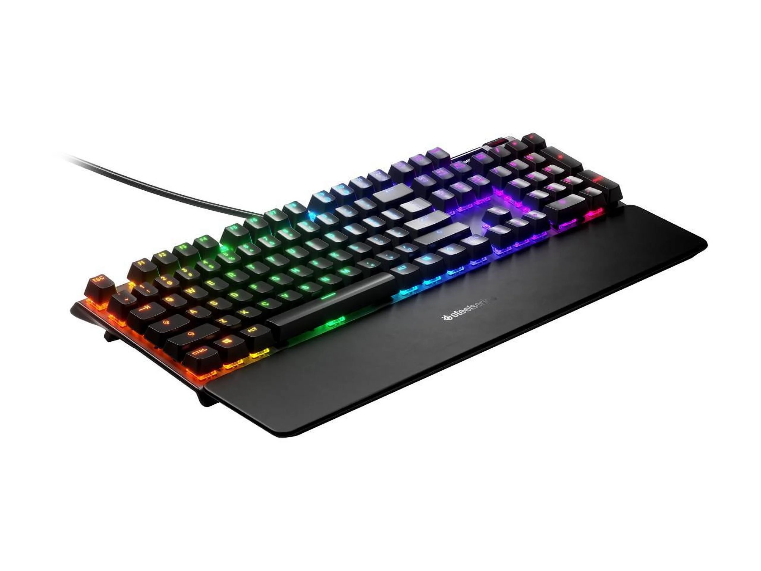 SteelSeries Apex Pro Mechanical Gaming Keyboard – Adjustable Actuation Switches – World’s Fastest Mechanical Keyboard – OLED Smart Display – RGB Backlit