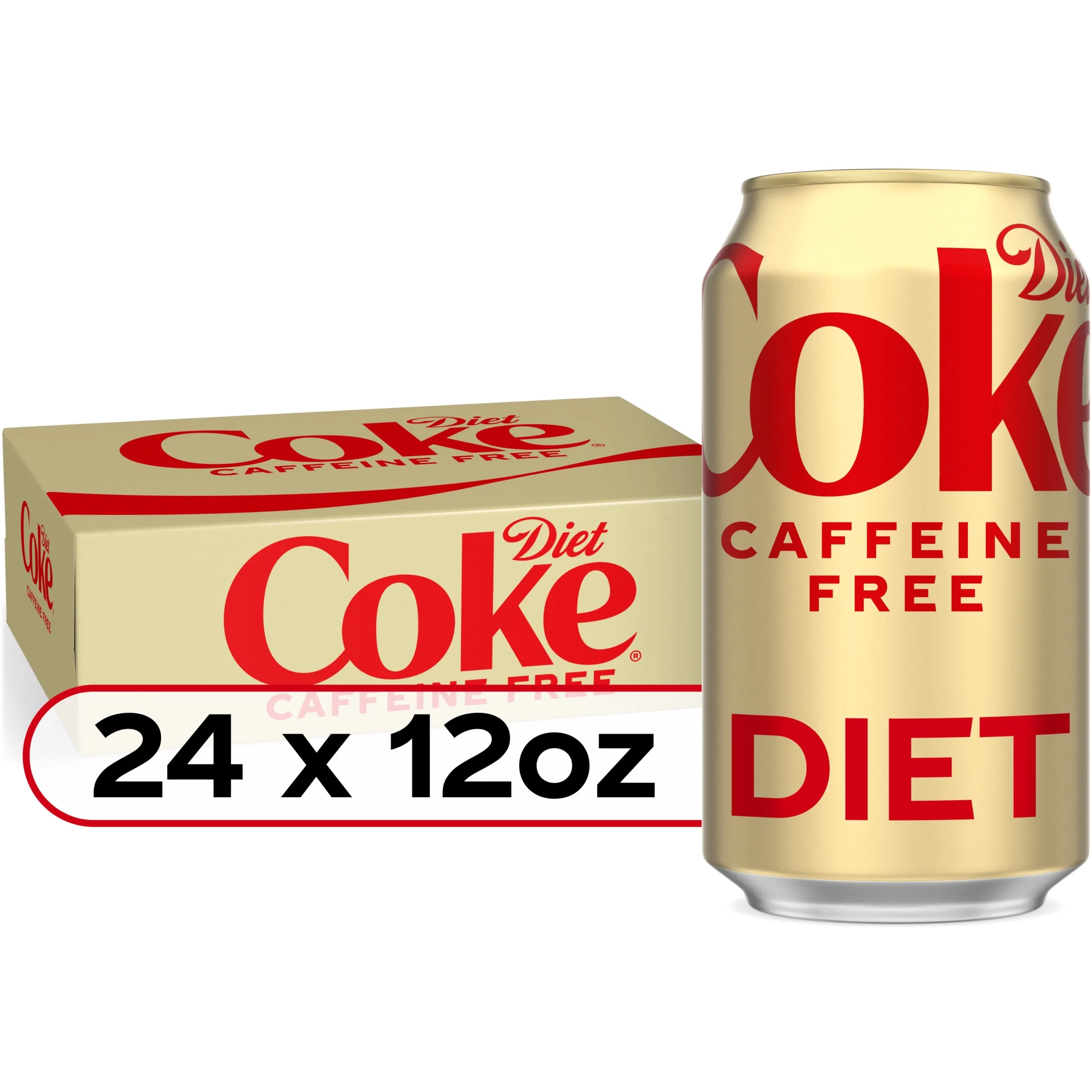 Diet Coke Caffeine Free Soda Pop, 12 fl oz, 24 Pack Cans - Curated Treasures Market