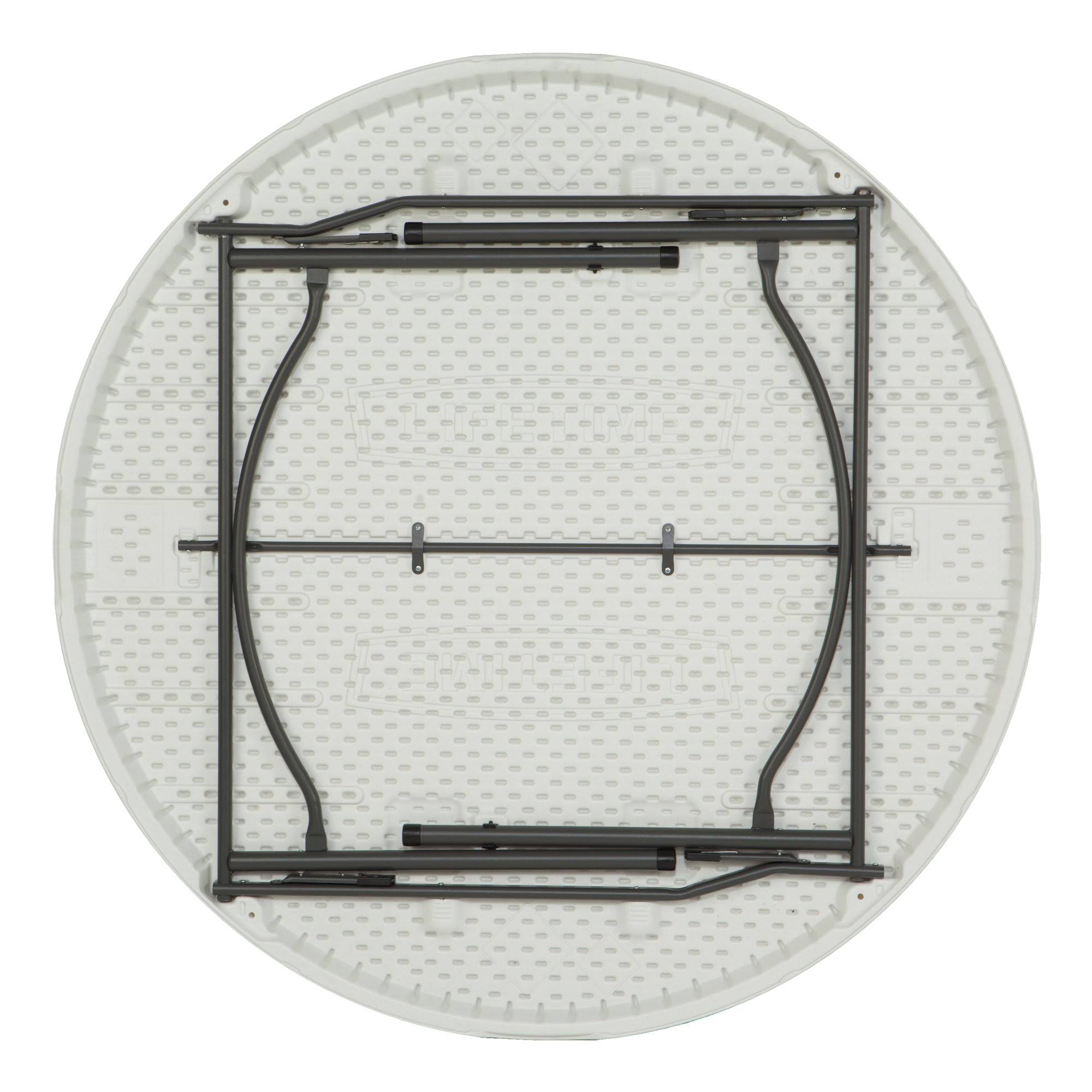 Lifetime 480435 Commercial Round Folding Table (4 Pack), 5&, Almond