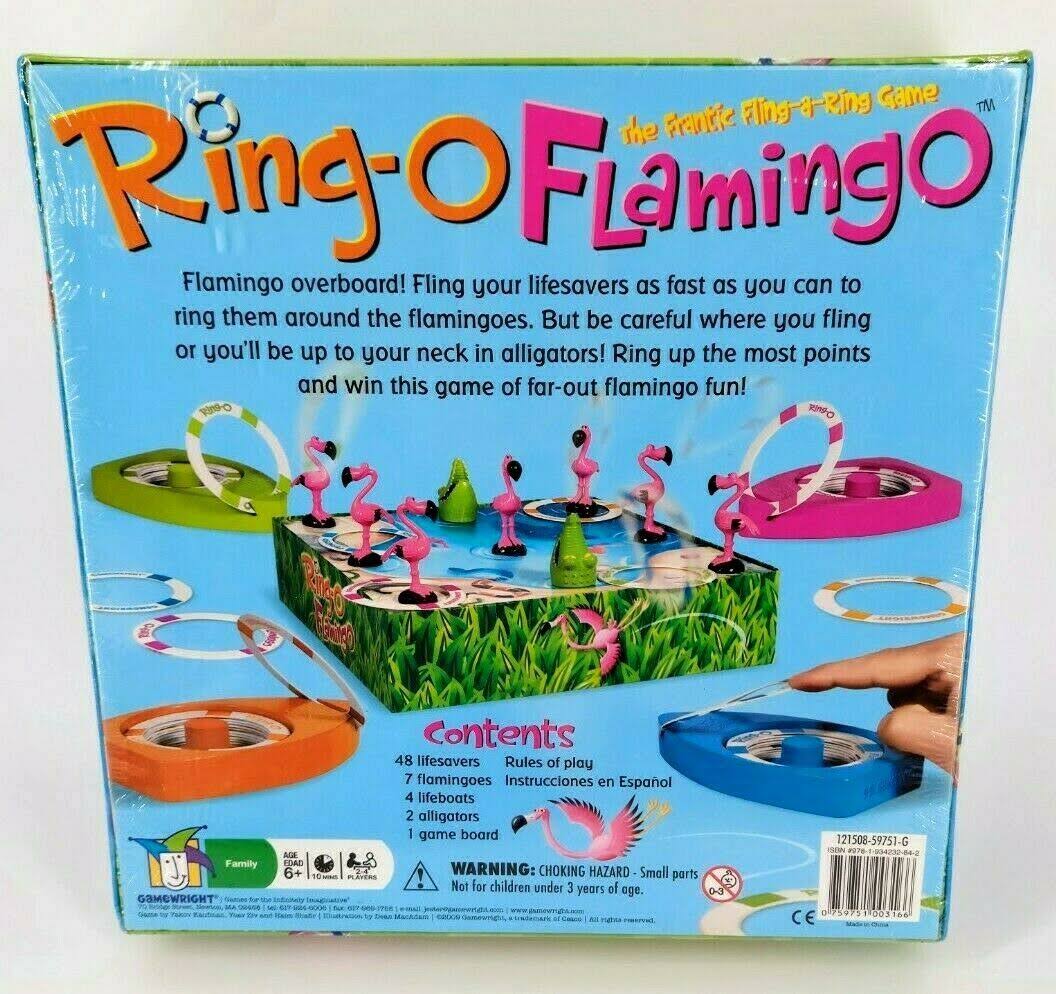 RING-O Flamingo Board Game Kids Vacation Family Fun by Gamewright New