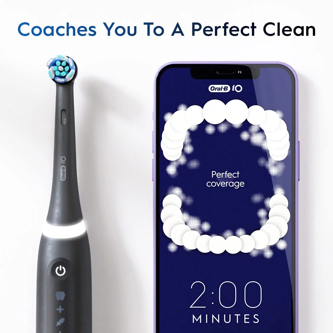 Oral-B iO Series 5 Limited Electric Toothbrush with 3 Brush Head, Rechargeable, Black